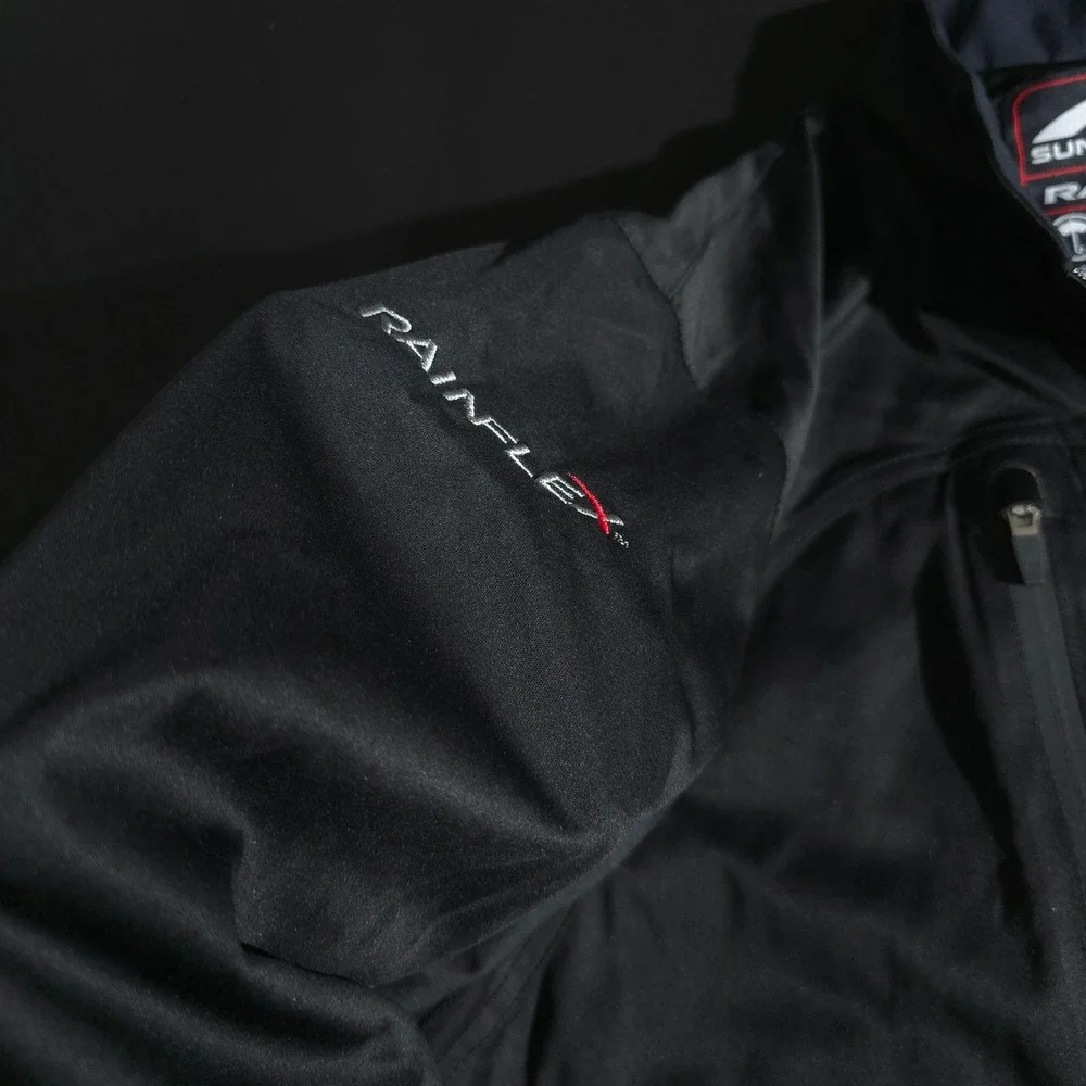 Sun Mountain Rainflex Pullover Men XL Black Short Sleeve Golf Rain Shirt 1/4 Zip